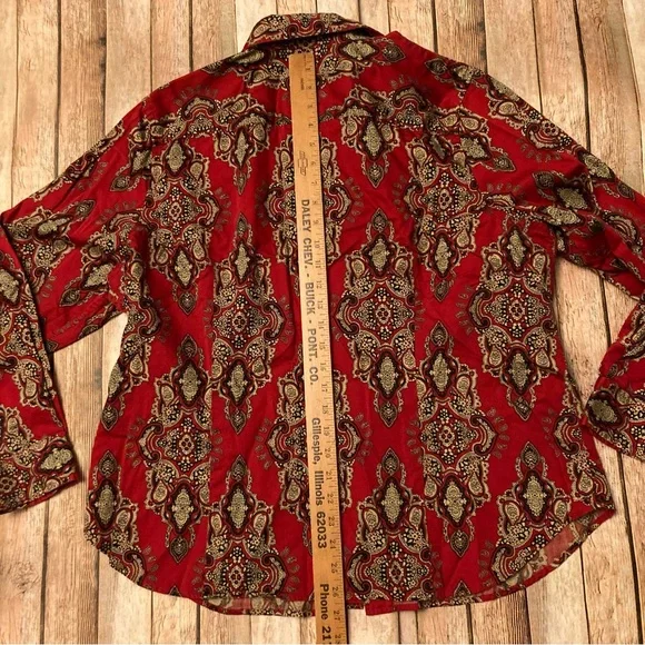 Jones New York Signature Woman 2X Fitted Button Up Blouse long Sleeve - Picture 9 of 9